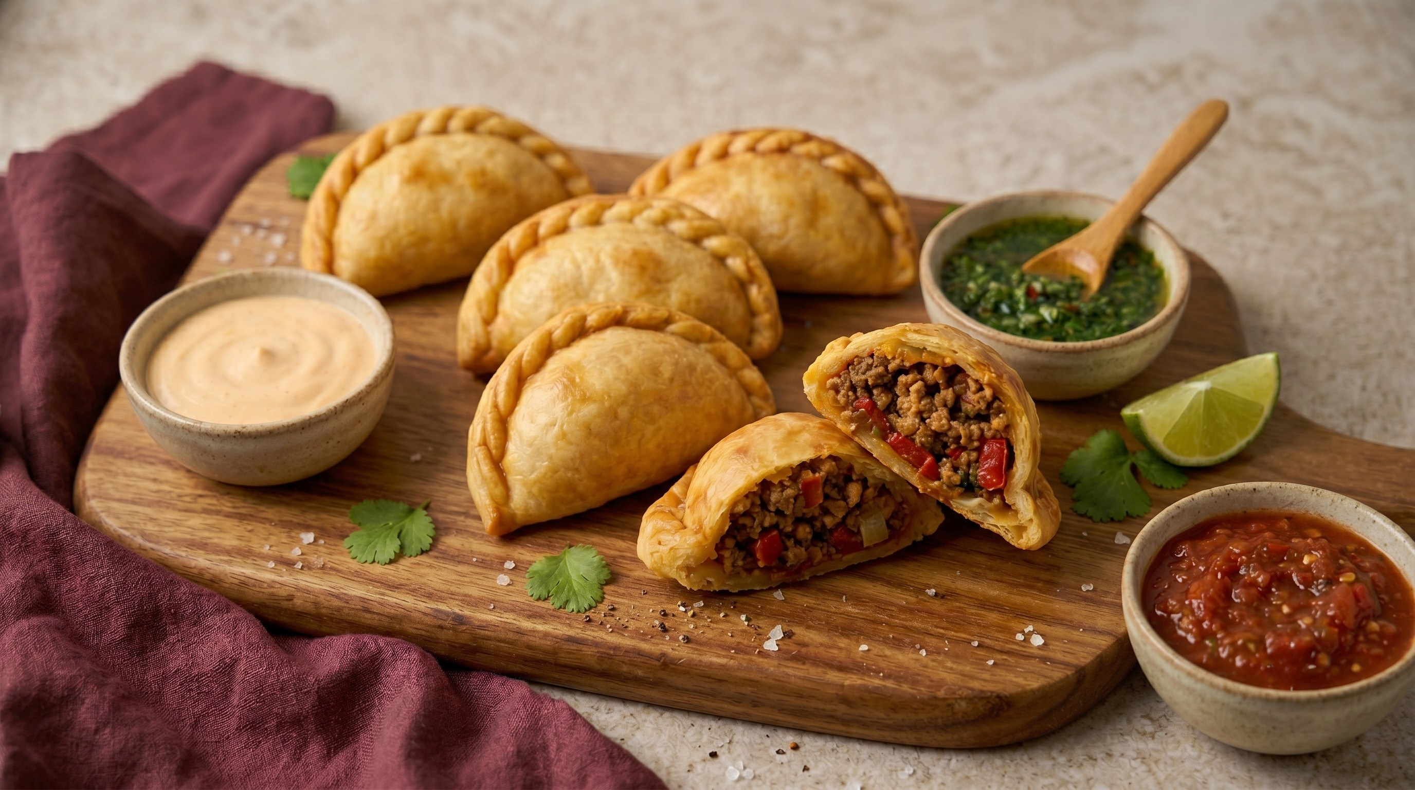 La Empanada empanadas with dipping sauces